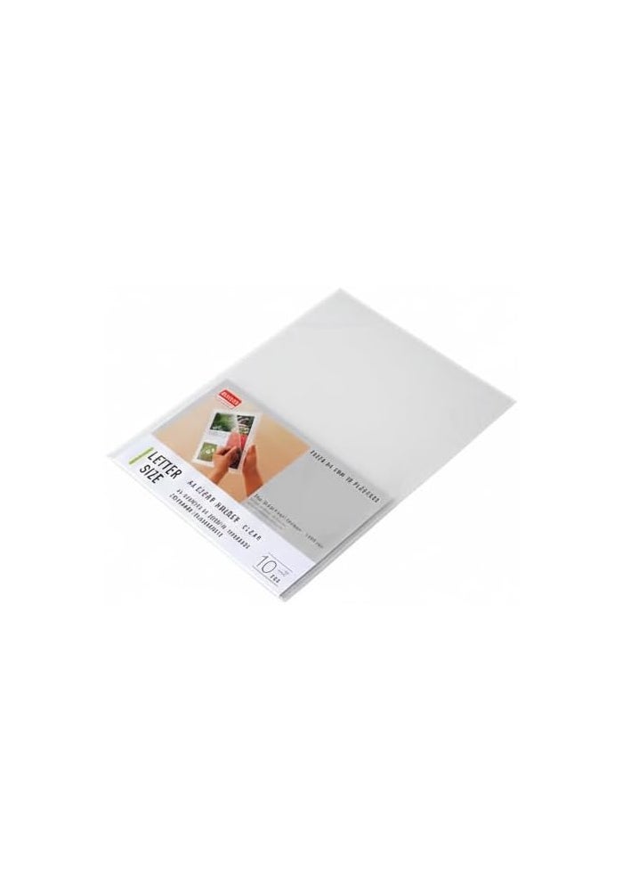 Daiso حامل شفاف A4 من دايسو - مجموعة من 10 مجلدات مستندات شفافة - Image 2